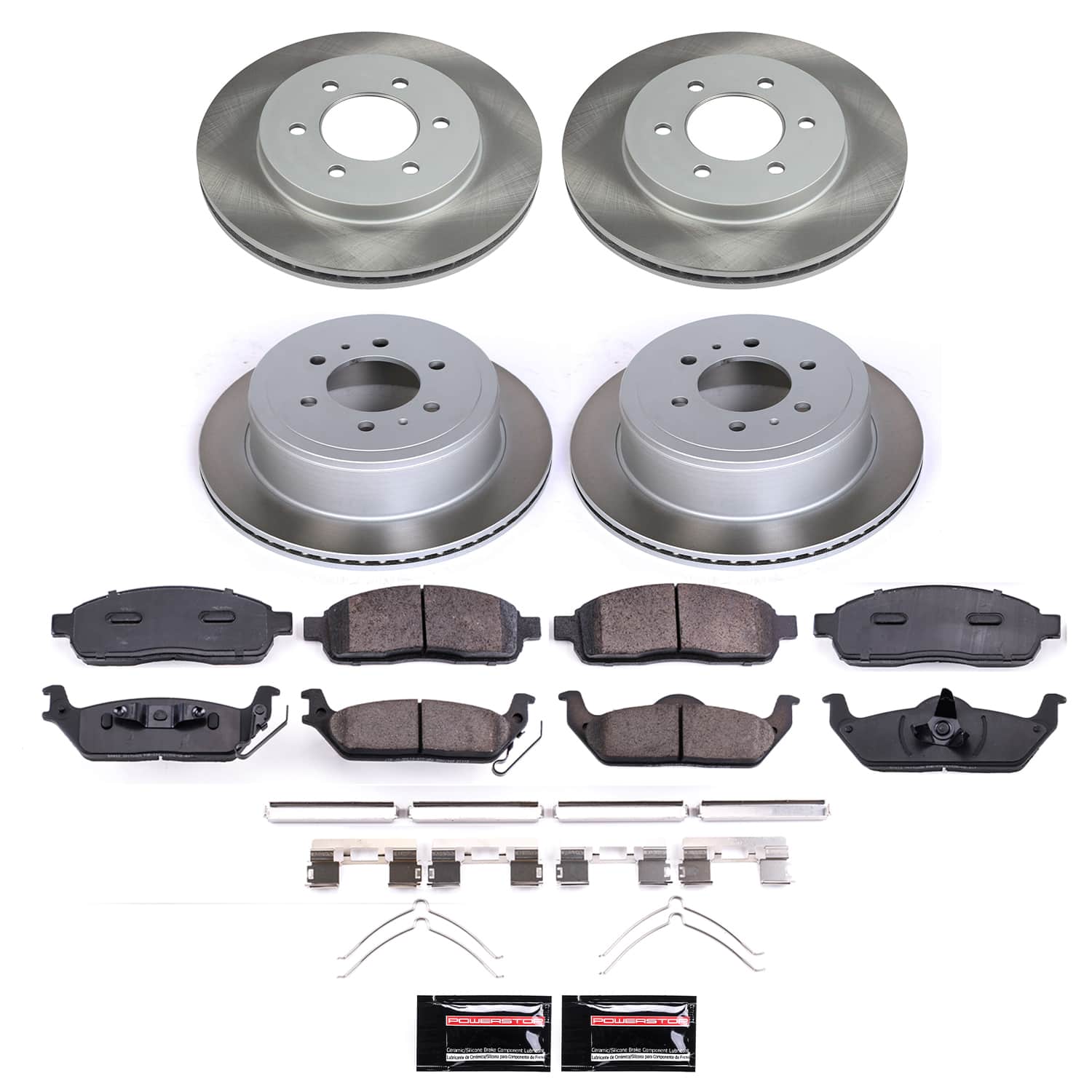 Power Stop SC1944 - Front And Rear Z17 Evolution Pad And Semi-Coated Rotor Kit vehicle fitment brake part