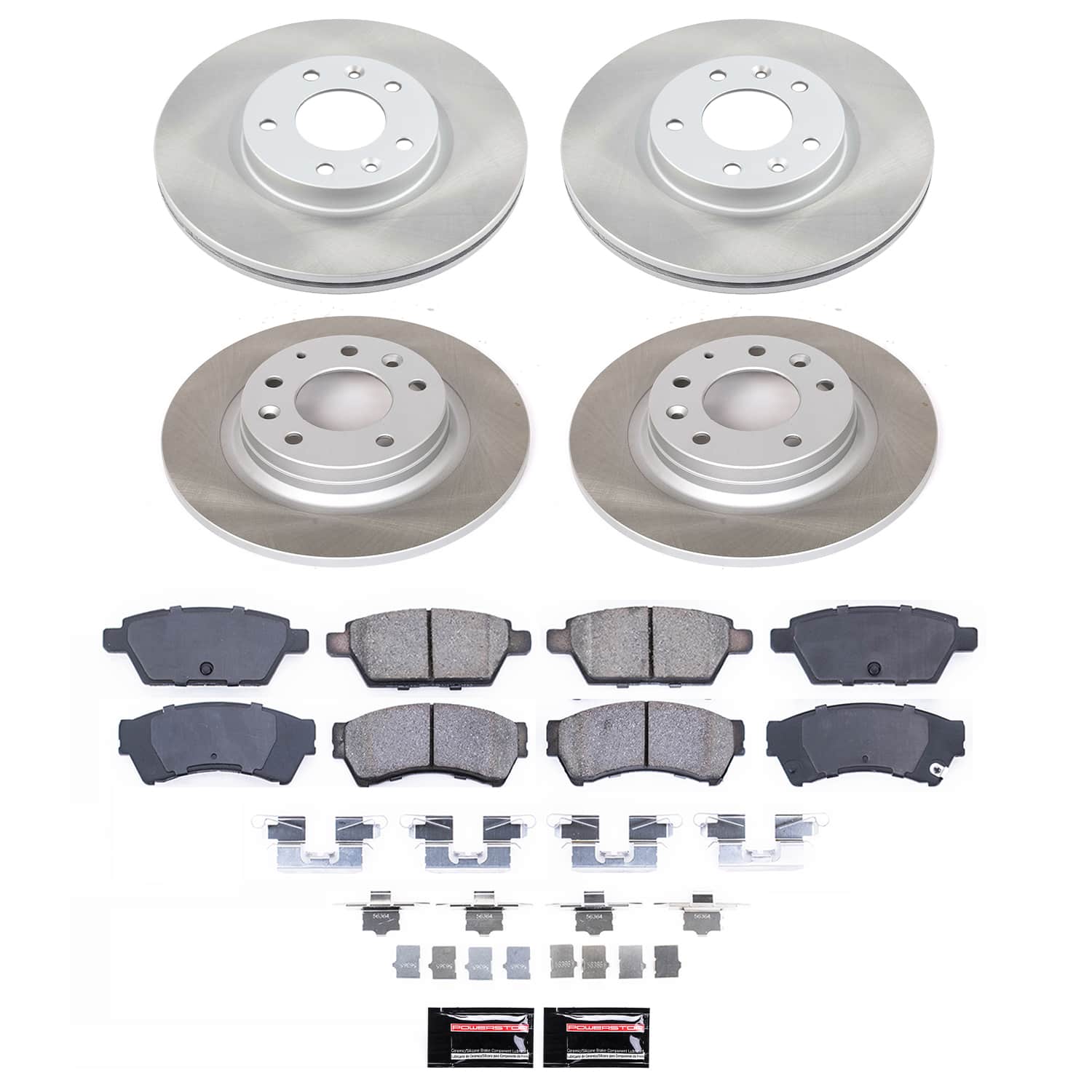 Power Stop SC200 - Front And Rear Z17 Evolution Pad And Semi-Coated Rotor Kit vehicle fitment brake part