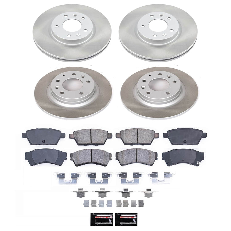 Power Stop SC200 - Front And Rear Z17 Evolution Pad And Semi-Coated Rotor Kit vehicle fitment brake part