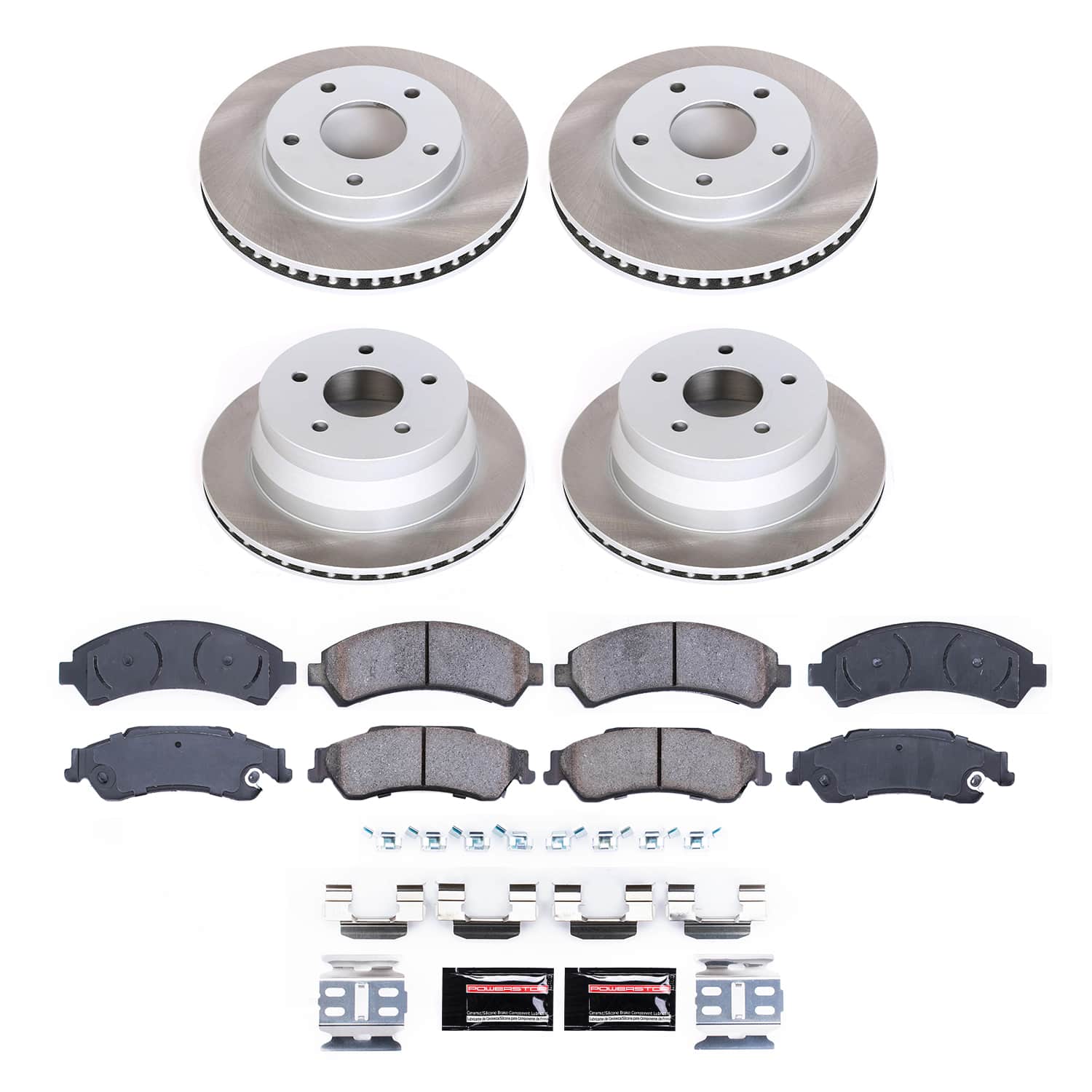 Power Stop SC2005 - Front And Rear Z17 Evolution Pad And Semi-Coated Rotor Kit vehicle fitment brake part