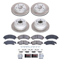 Power Stop SC2005 - Front And Rear Z17 Evolution Pad And Semi-Coated Rotor Kit vehicle fitment brake part