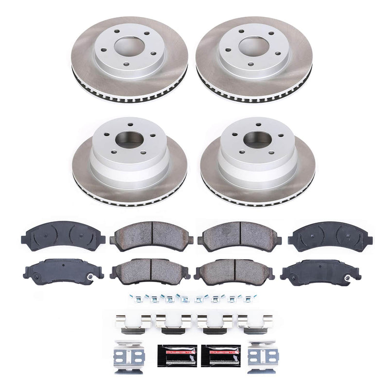 Power Stop SC2005 - Front And Rear Z17 Evolution Pad And Semi-Coated Rotor Kit vehicle fitment brake part