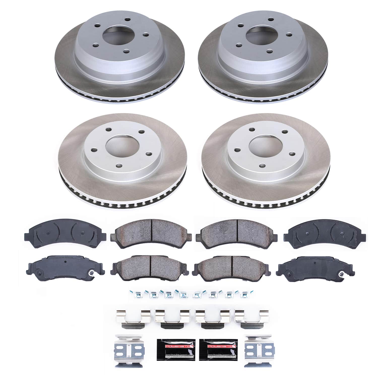 Power Stop SC2006 - Front And Rear Z17 Evolution Pad And Semi-Coated Rotor Kit vehicle fitment brake part