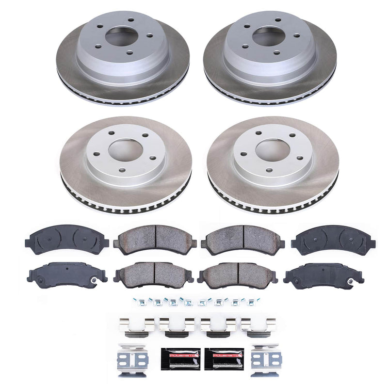 Power Stop SC2006 - Front And Rear Z17 Evolution Pad And Semi-Coated Rotor Kit vehicle fitment brake part