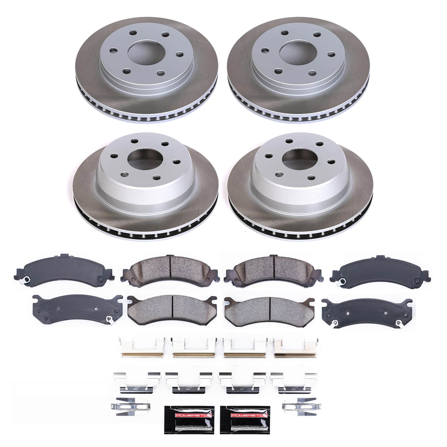 Power Stop SC2015 - Front And Rear Z17 Evolution Pad And Semi-Coated Rotor Kit vehicle fitment brake part