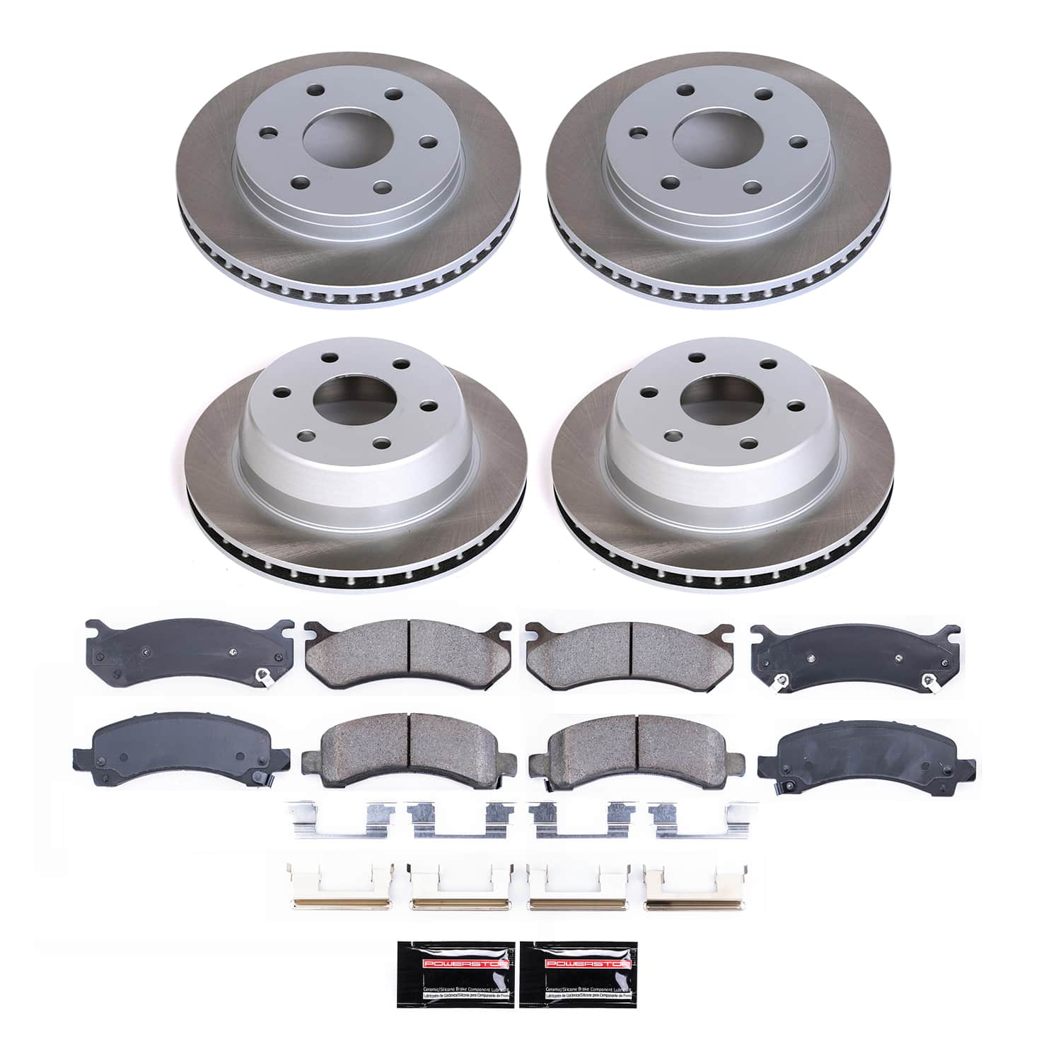Power Stop SC2016 - Front And Rear Z17 Evolution Pad And Semi-Coated Rotor Kit vehicle fitment brake part