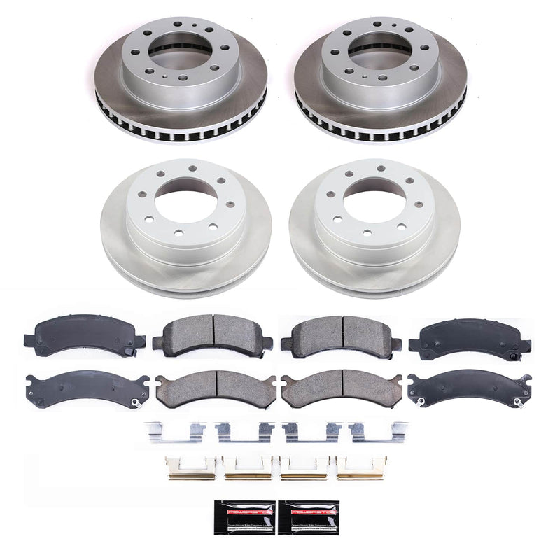 Power Stop SC2025 - Front And Rear Z17 Evolution Pad And Semi-Coated Rotor Kit vehicle fitment brake part