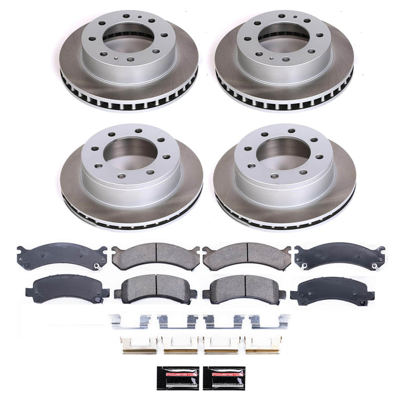 Power Stop SC2029 - Front And Rear Z17 Evolution Pad And Semi-Coated Rotor Kit vehicle fitment brake part