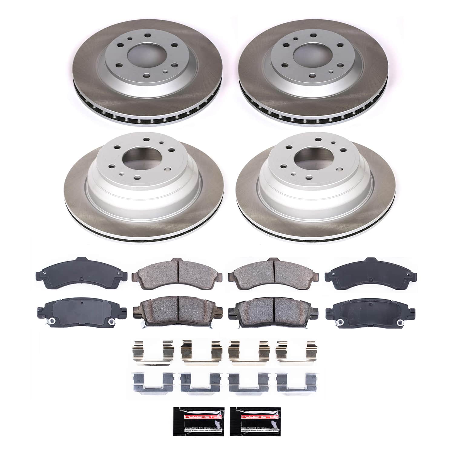 Power Stop SC2058 - Front And Rear Z17 Evolution Pad And Semi-Coated Rotor Kit vehicle fitment brake part