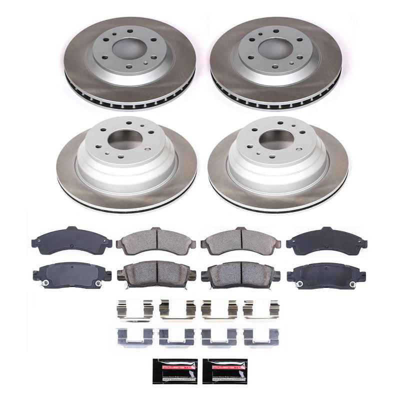 Power Stop SC2058 - Front And Rear Z17 Evolution Pad And Semi-Coated Rotor Kit vehicle fitment brake part
