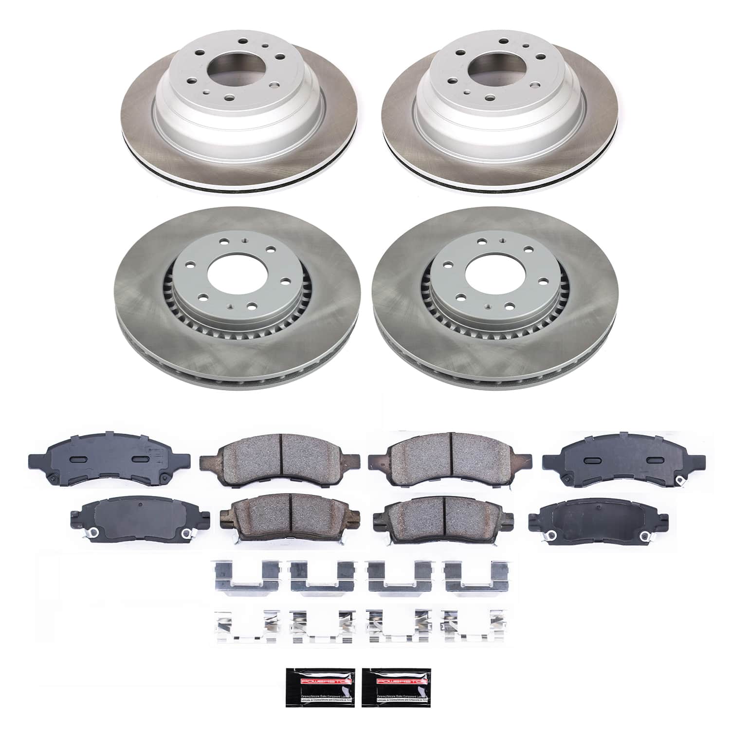 Power Stop SC2060 - Front And Rear Z17 Evolution Pad And Semi-Coated Rotor Kit vehicle fitment brake part