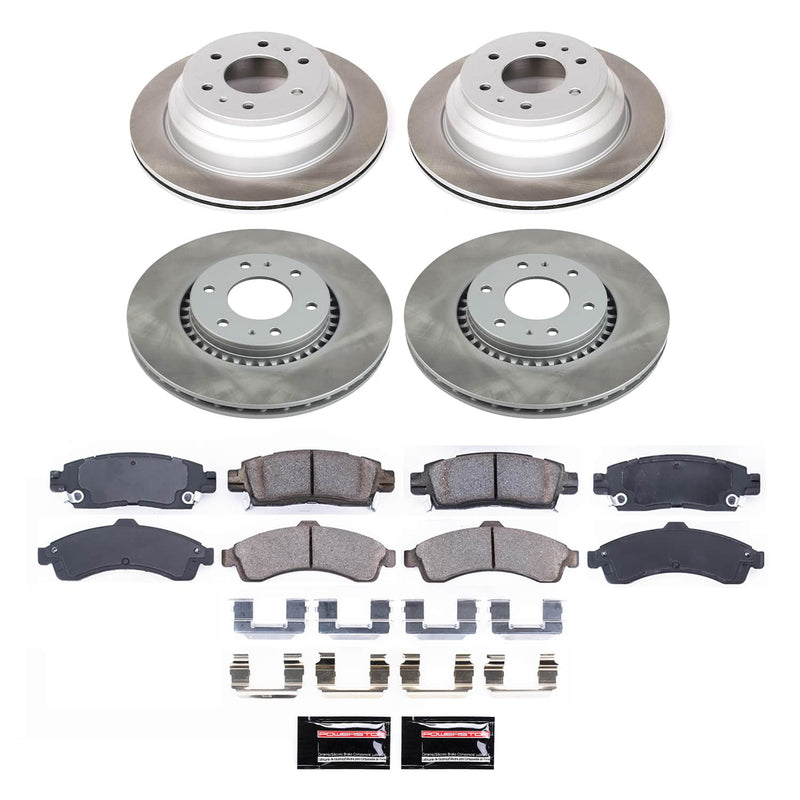 Power Stop SC2062 - Front And Rear Z17 Evolution Pad And Semi-Coated Rotor Kit vehicle fitment brake part
