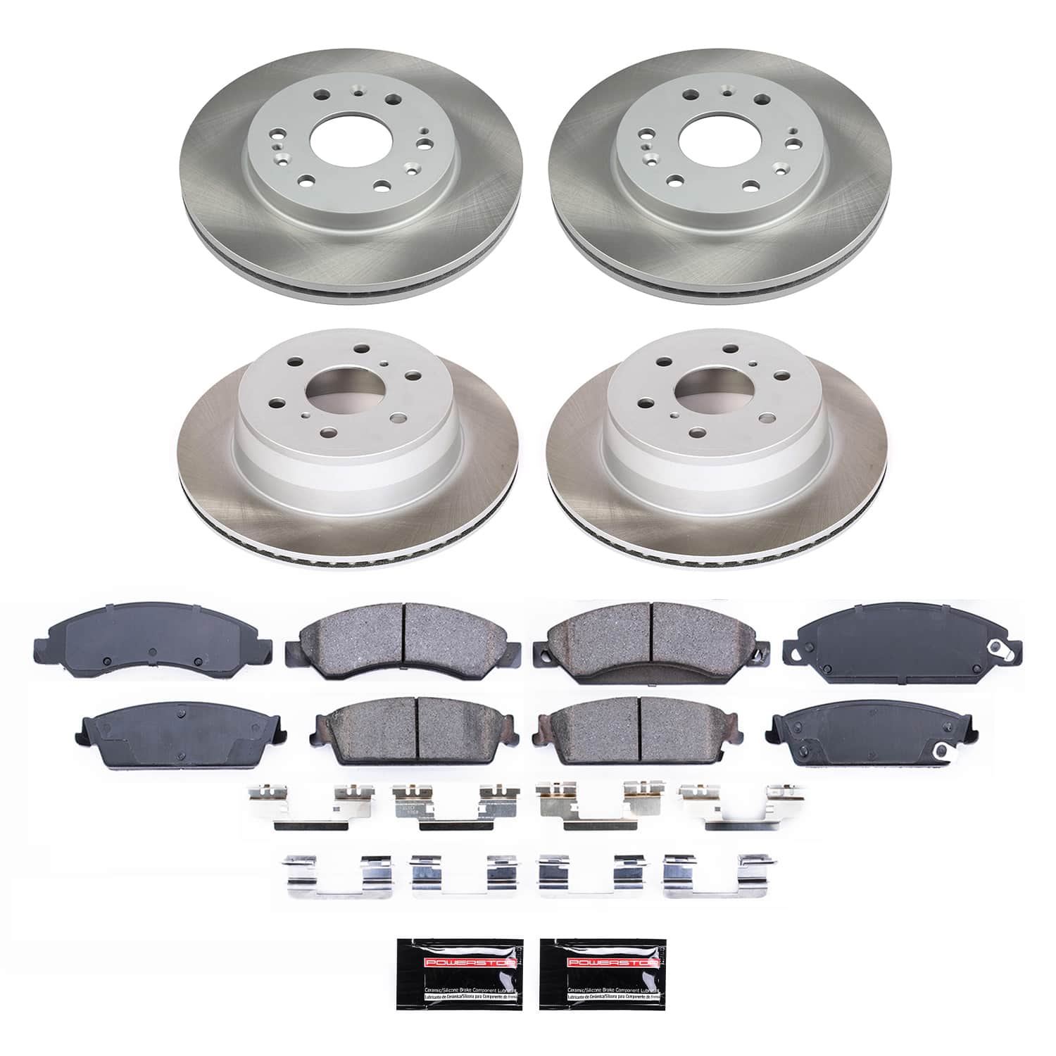 Power Stop SC2068 - Front And Rear Z17 Evolution Pad And Semi-Coated Rotor Kit vehicle fitment brake part