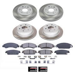 Power Stop SC2068 - Front And Rear Z17 Evolution Pad And Semi-Coated Rotor Kit vehicle fitment brake part