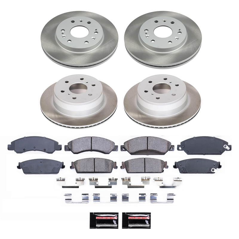 Power Stop SC2068 - Front And Rear Z17 Evolution Pad And Semi-Coated Rotor Kit vehicle fitment brake part