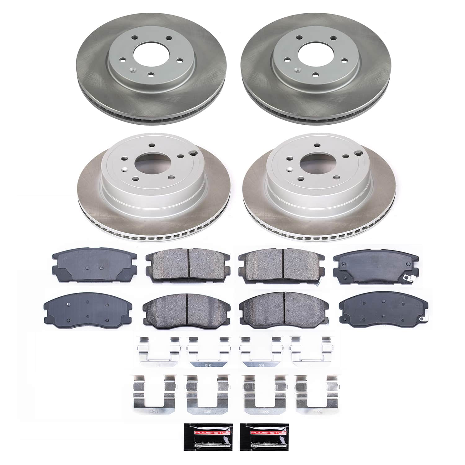 Power Stop SC2091 - Front And Rear Z17 Evolution Pad And Semi-Coated Rotor Kit vehicle fitment brake part