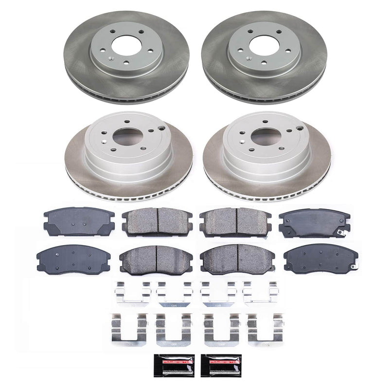 Power Stop SC2091 - Front And Rear Z17 Evolution Pad And Semi-Coated Rotor Kit vehicle fitment brake part