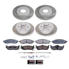 Power Stop SC212 - Front And Rear Z17 Evolution Pad And Semi-Coated Rotor Kit vehicle fitment brake part