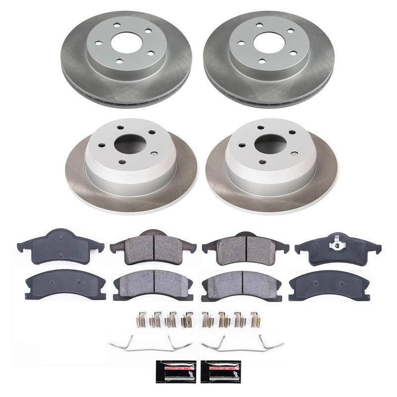 Power Stop SC2150 - Front And Rear Z17 Evolution Pad And Semi-Coated Rotor Kit vehicle fitment brake part