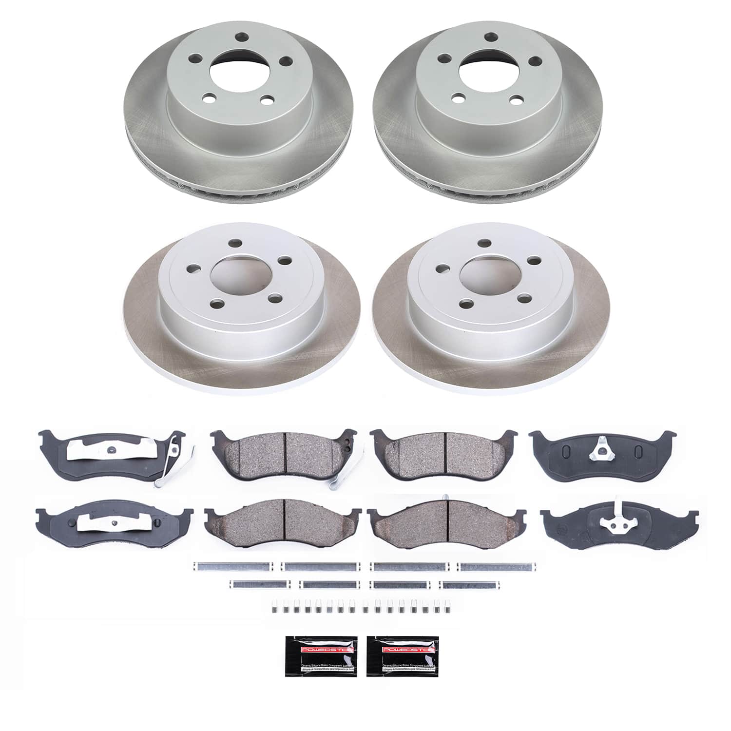 Power Stop SC2154 - Front And Rear Z17 Evolution Pad And Semi-Coated Rotor Kit vehicle fitment brake part