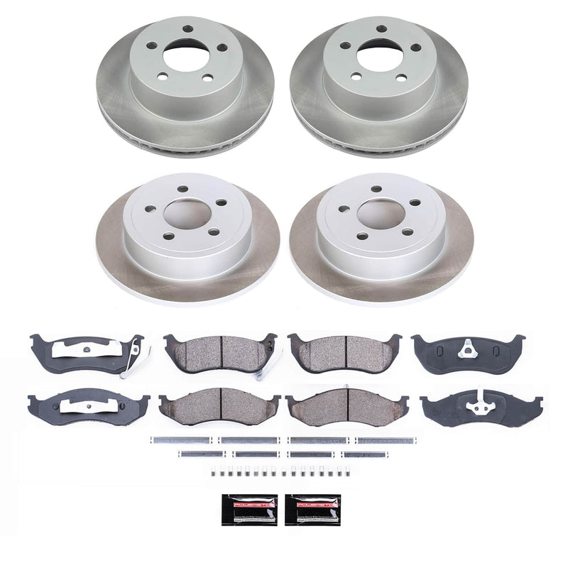 Power Stop SC2154 - Front And Rear Z17 Evolution Pad And Semi-Coated Rotor Kit vehicle fitment brake part
