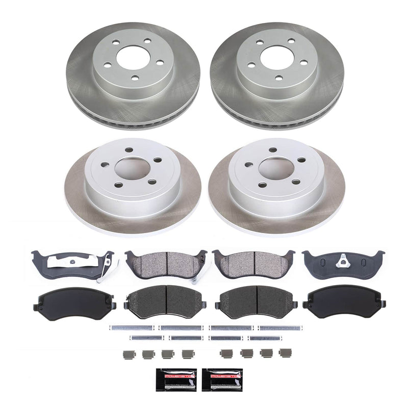 Power Stop SC2162 - Front And Rear Z17 Evolution Pad And Semi-Coated Rotor Kit vehicle fitment brake part