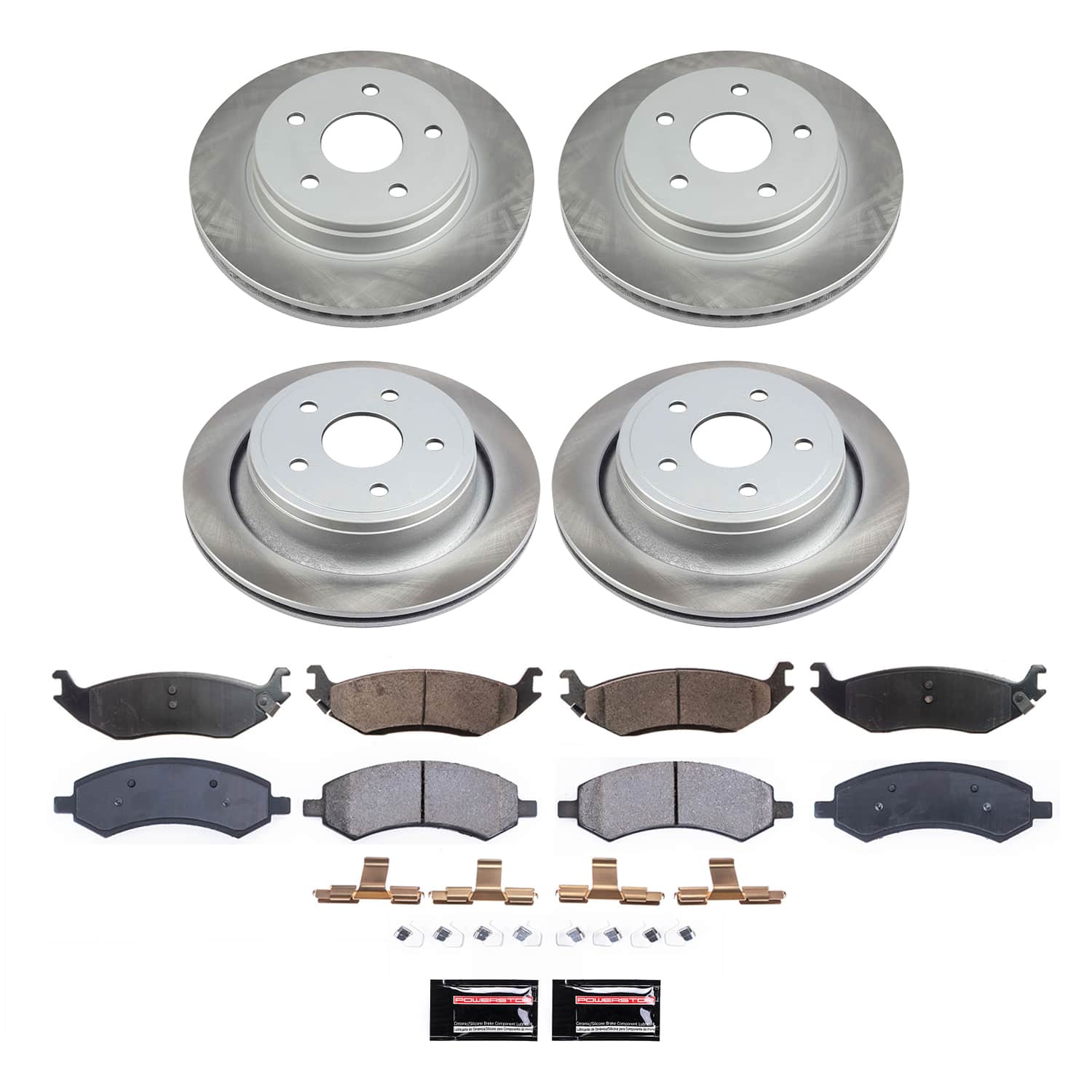 Power Stop SC2164 - Front And Rear Z17 Evolution Pad And Semi-Coated Rotor Kit vehicle fitment brake part