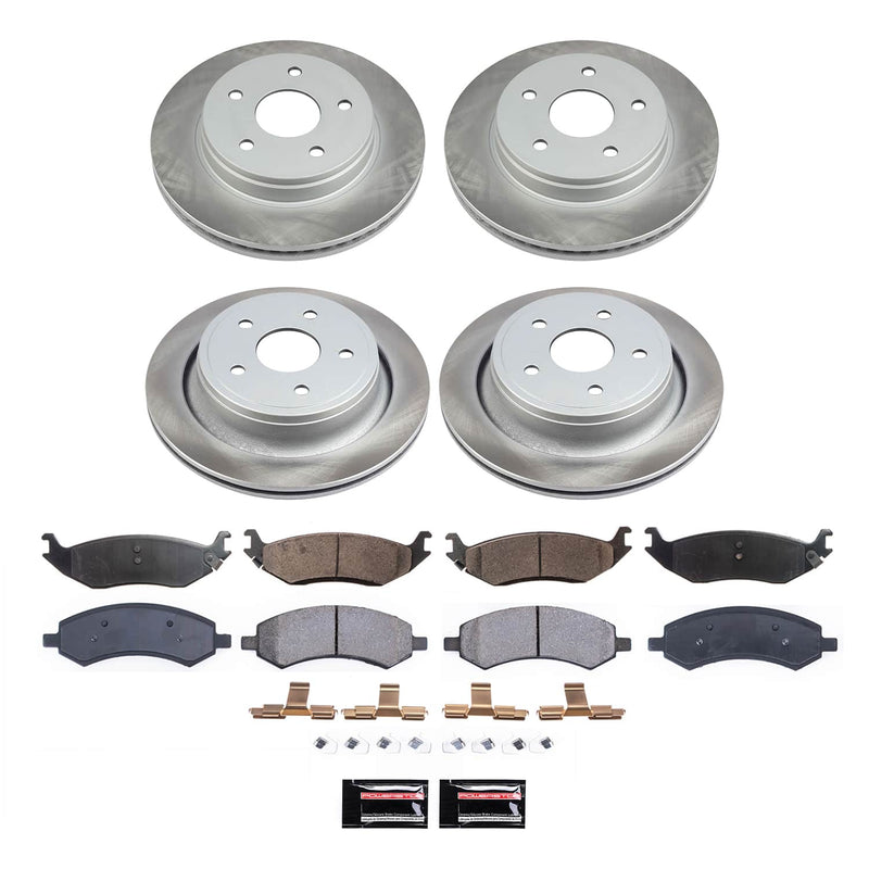 Power Stop SC2164 - Front And Rear Z17 Evolution Pad And Semi-Coated Rotor Kit vehicle fitment brake part