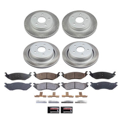 Power Stop SC2166 - Front And Rear Z17 Evolution Pad And Semi-Coated Rotor Kit vehicle fitment brake part