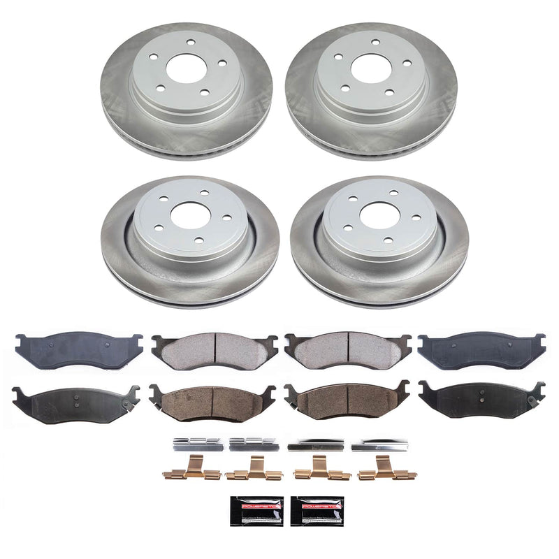 Power Stop SC2168 - Front And Rear Z17 Evolution Pad And Semi-Coated Rotor Kit vehicle fitment brake part
