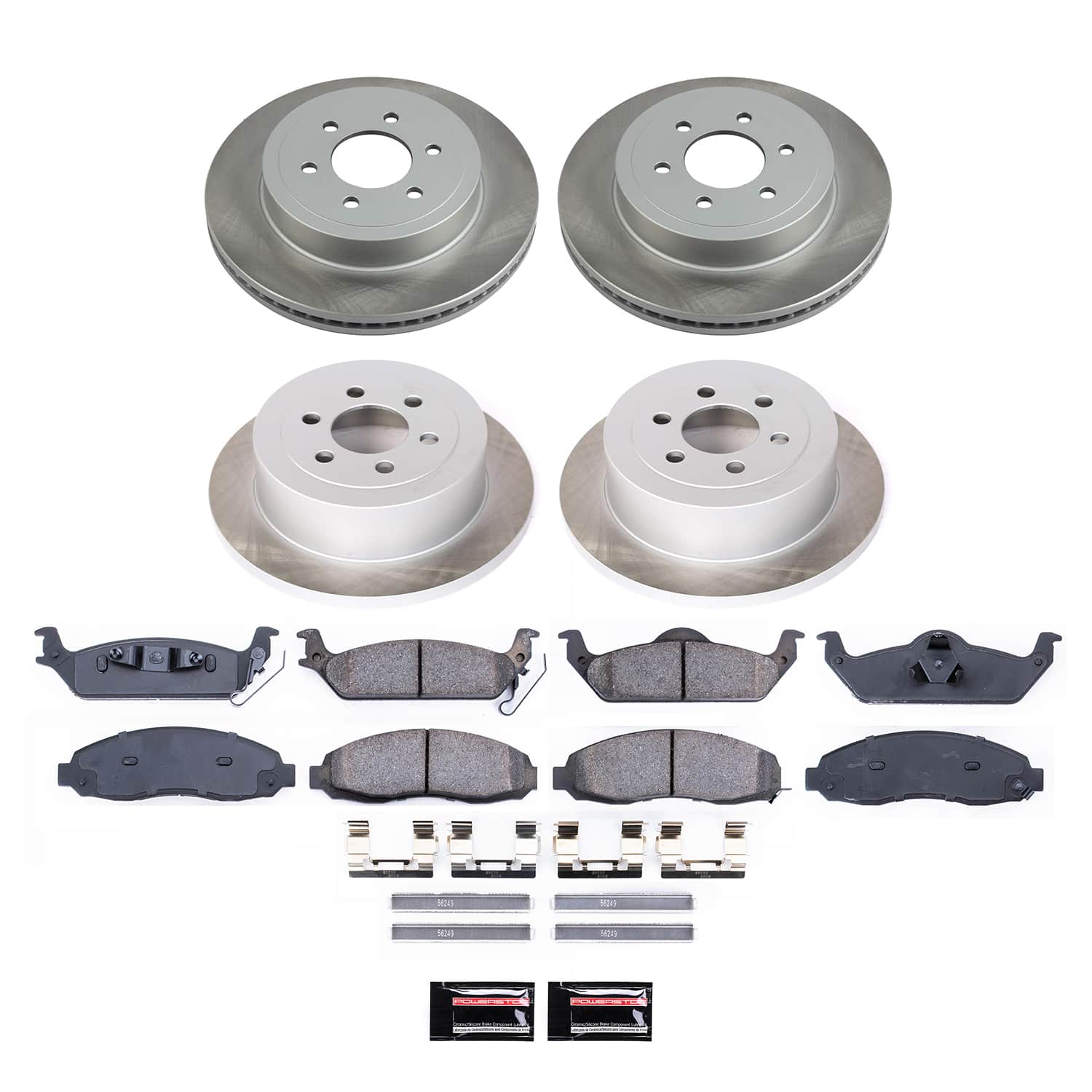 Power Stop SC2188 - Front And Rear Z17 Evolution Pad And Semi-Coated Rotor Kit vehicle fitment brake part