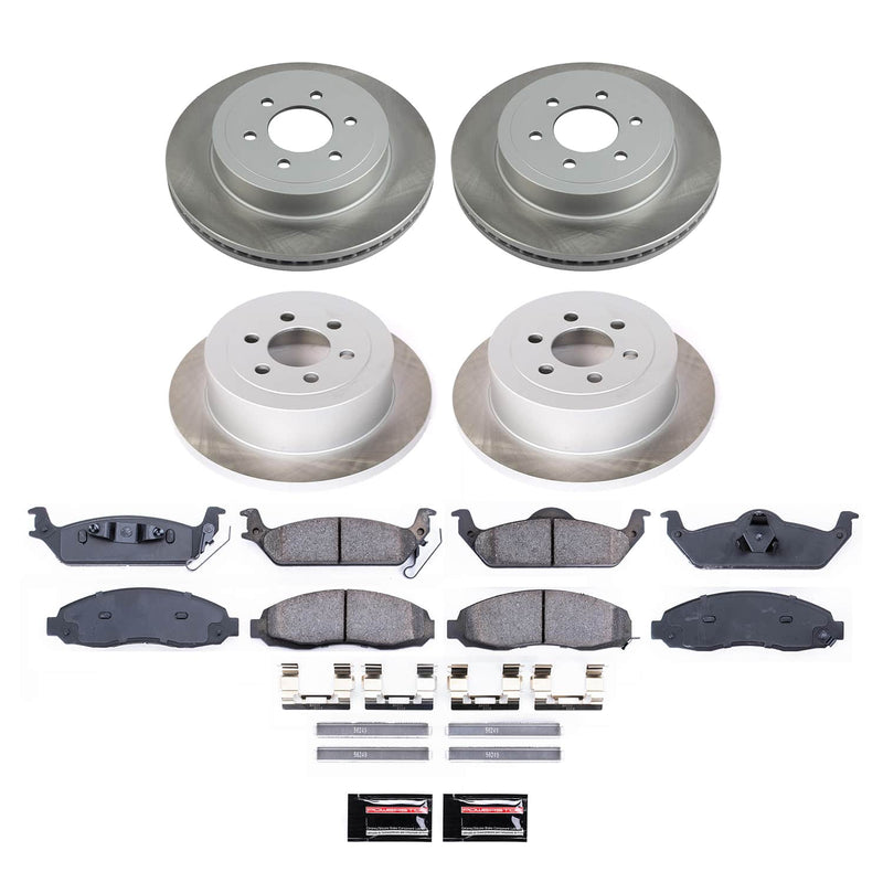 Power Stop SC2188 - Front And Rear Z17 Evolution Pad And Semi-Coated Rotor Kit vehicle fitment brake part