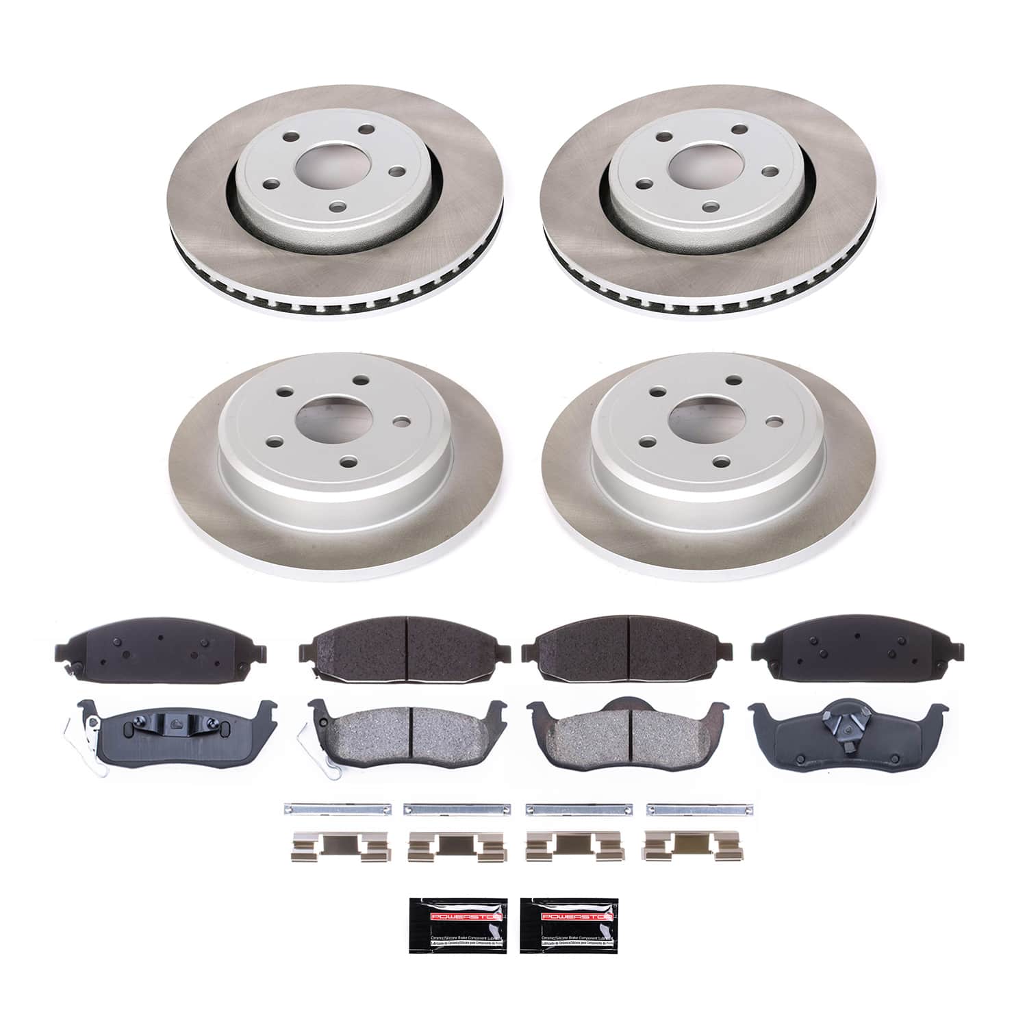 Power Stop SC2220 - Front And Rear Z17 Evolution Pad And Semi-Coated Rotor Kit vehicle fitment brake part