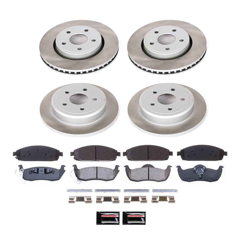 Power Stop SC2220 - Front And Rear Z17 Evolution Pad And Semi-Coated Rotor Kit vehicle fitment brake part