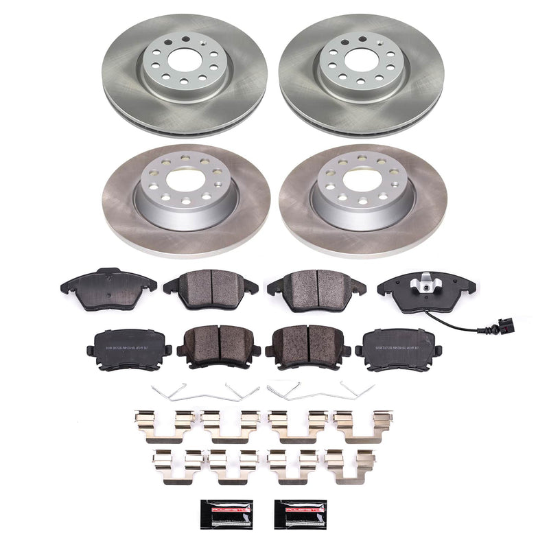 Power Stop SC2260 - Front And Rear Z17 Evolution Pad And Semi-Coated Rotor Kit vehicle fitment brake part