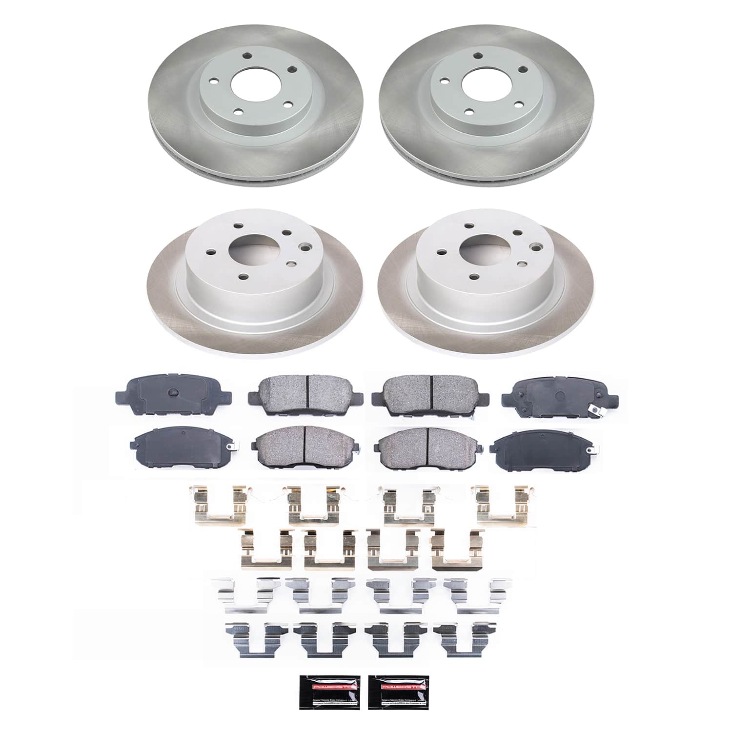 Power Stop SC2283 - Front And Rear Z17 Evolution Pad And Semi-Coated Rotor Kit vehicle fitment brake part
