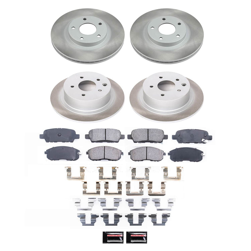 Power Stop SC2283 - Front And Rear Z17 Evolution Pad And Semi-Coated Rotor Kit vehicle fitment brake part