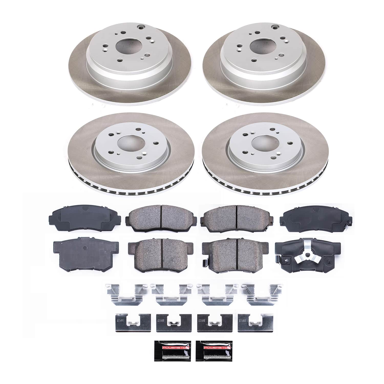 Power Stop SC229 - Front And Rear Z17 Evolution Pad And Semi-Coated Rotor Kit vehicle fitment brake part