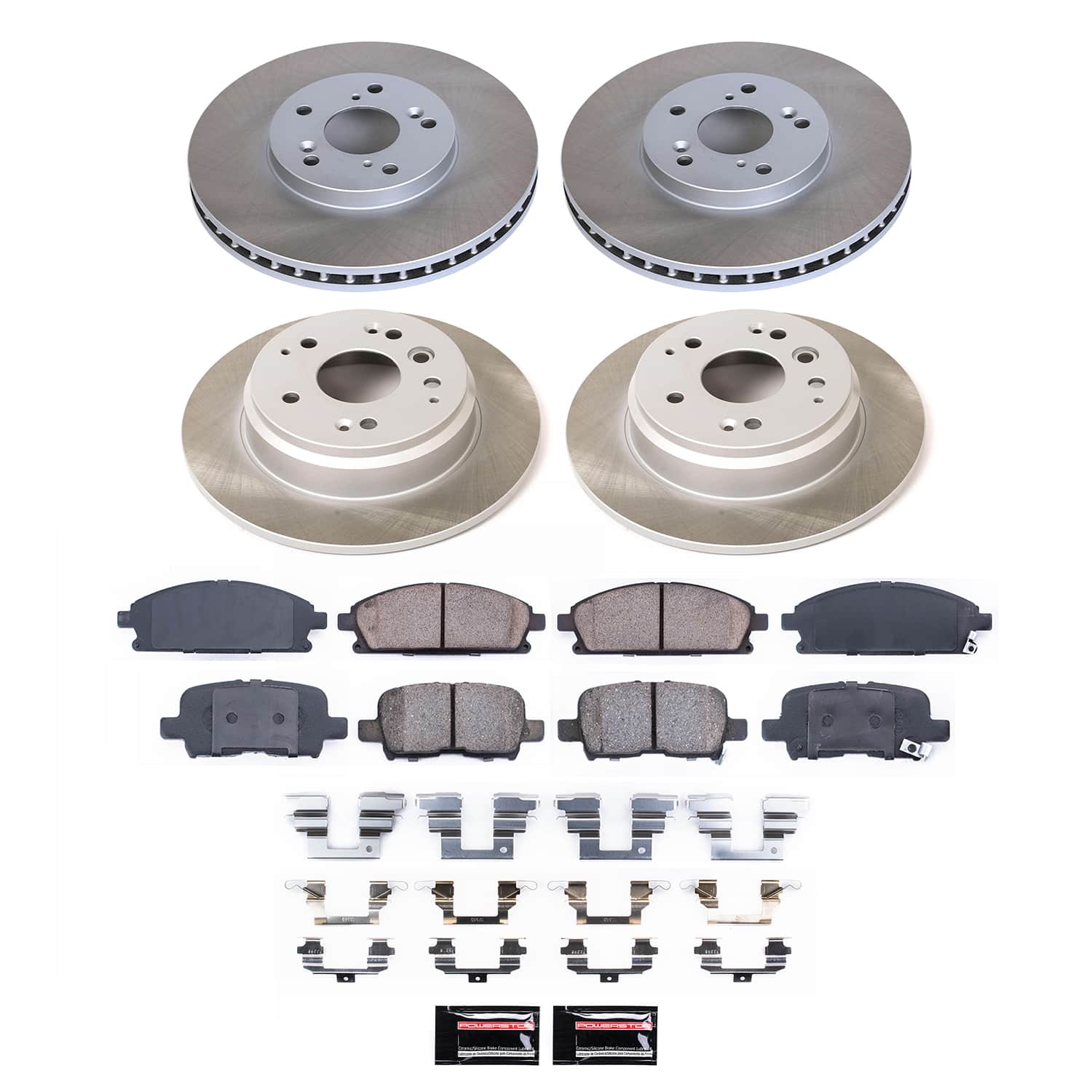Power Stop SC2291 - Front And Rear Z17 Evolution Pad And Semi-Coated Rotor Kit vehicle fitment brake part
