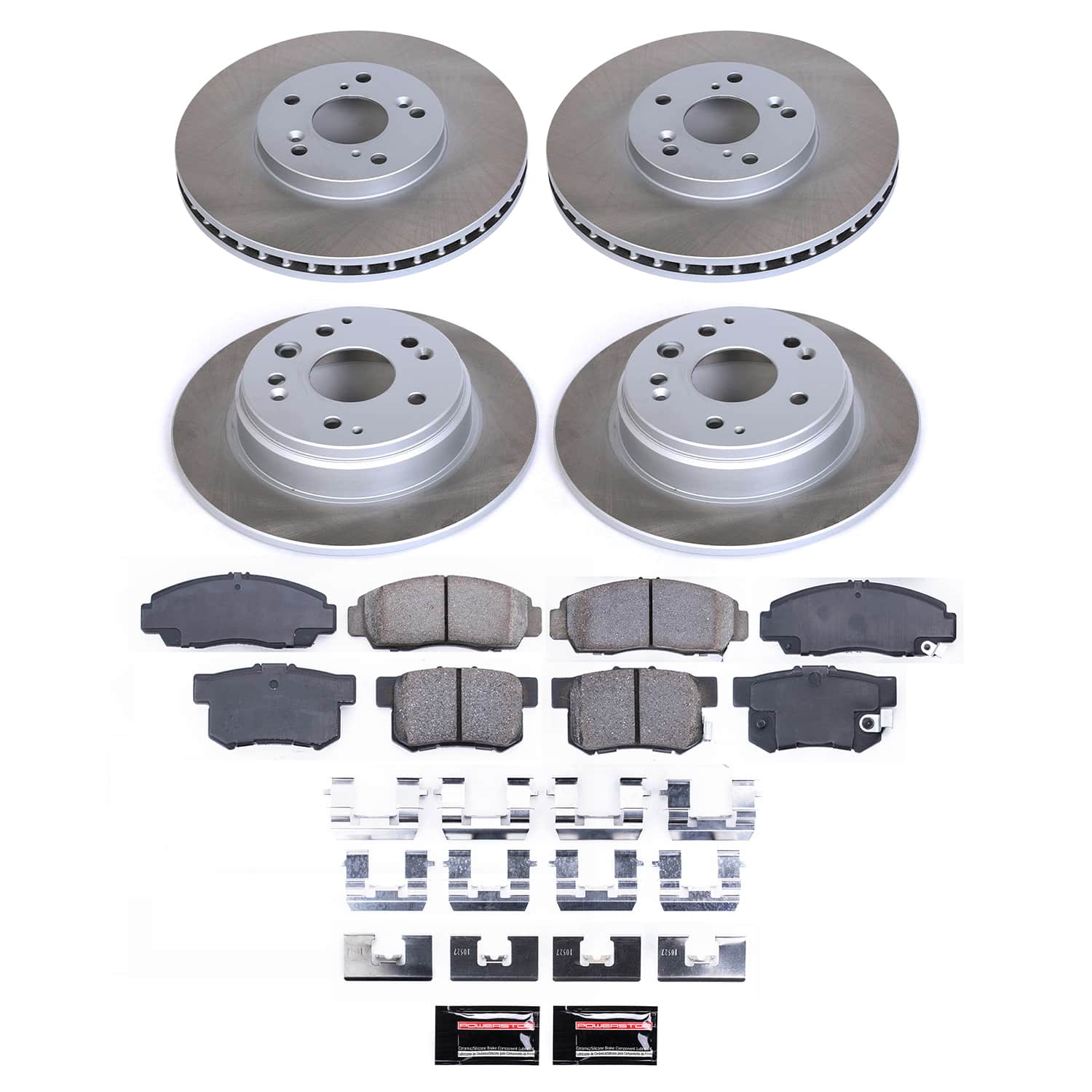 Power Stop SC2295 - Front And Rear Z17 Evolution Pad And Semi-Coated Rotor Kit vehicle fitment brake part