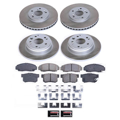 Power Stop SC2295 - Front And Rear Z17 Evolution Pad And Semi-Coated Rotor Kit vehicle fitment brake part