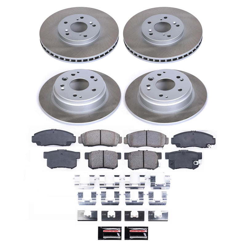 Power Stop SC2295 - Front And Rear Z17 Evolution Pad And Semi-Coated Rotor Kit vehicle fitment brake part