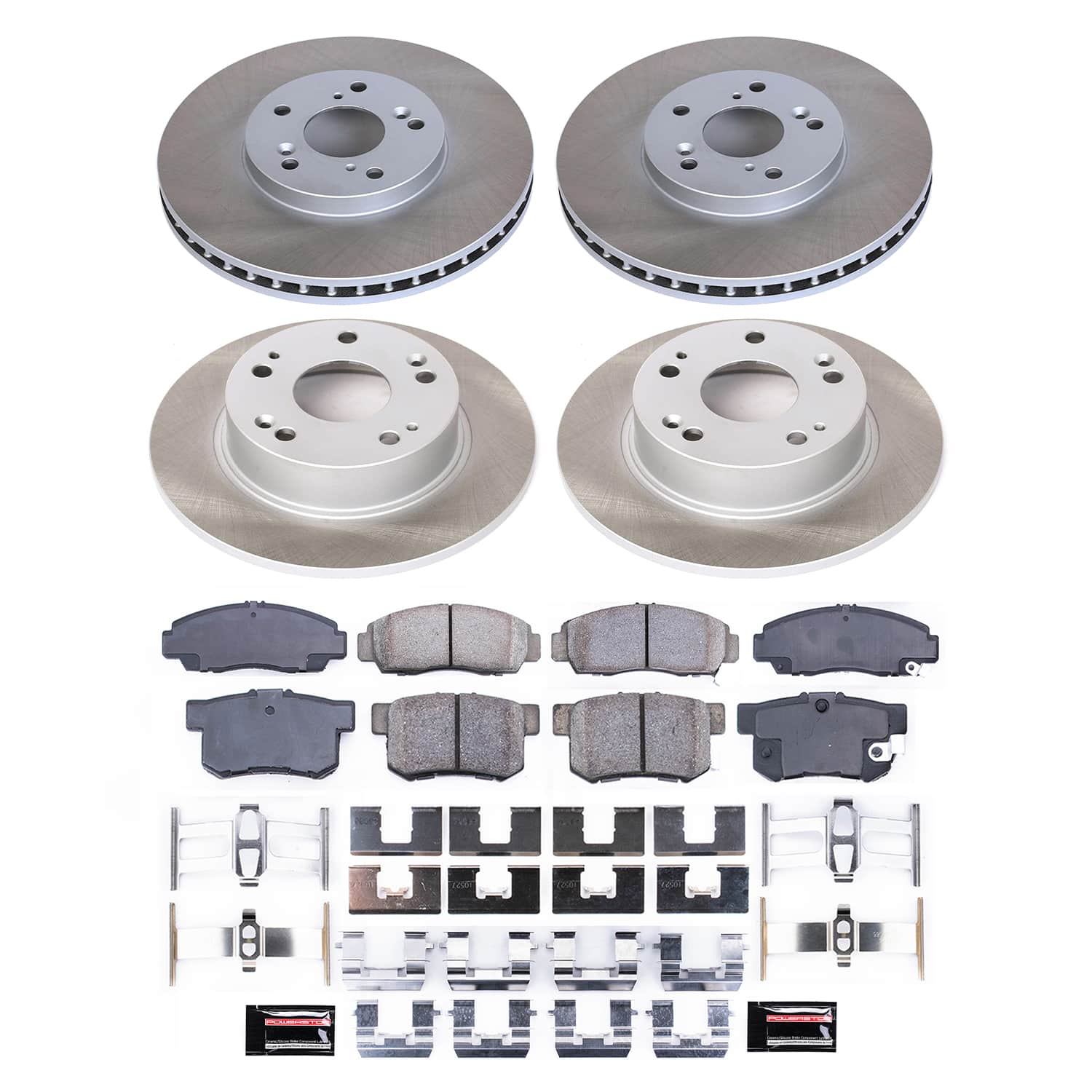 Power Stop SC2297 - Front And Rear Z17 Evolution Pad And Semi-Coated Rotor Kit vehicle fitment brake part