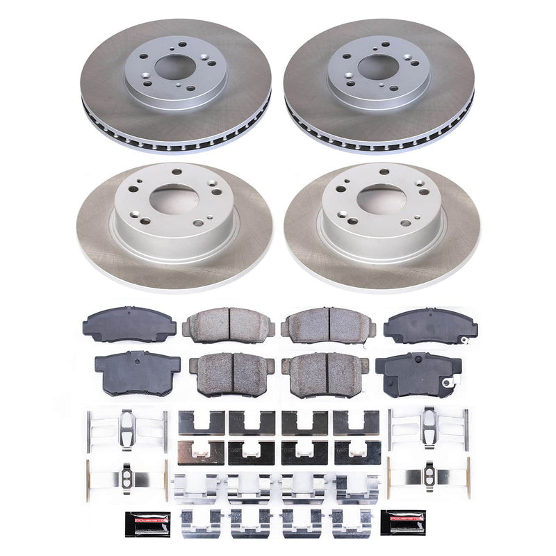 Power Stop SC2297 - Front And Rear Z17 Evolution Pad And Semi-Coated Rotor Kit vehicle fitment brake part