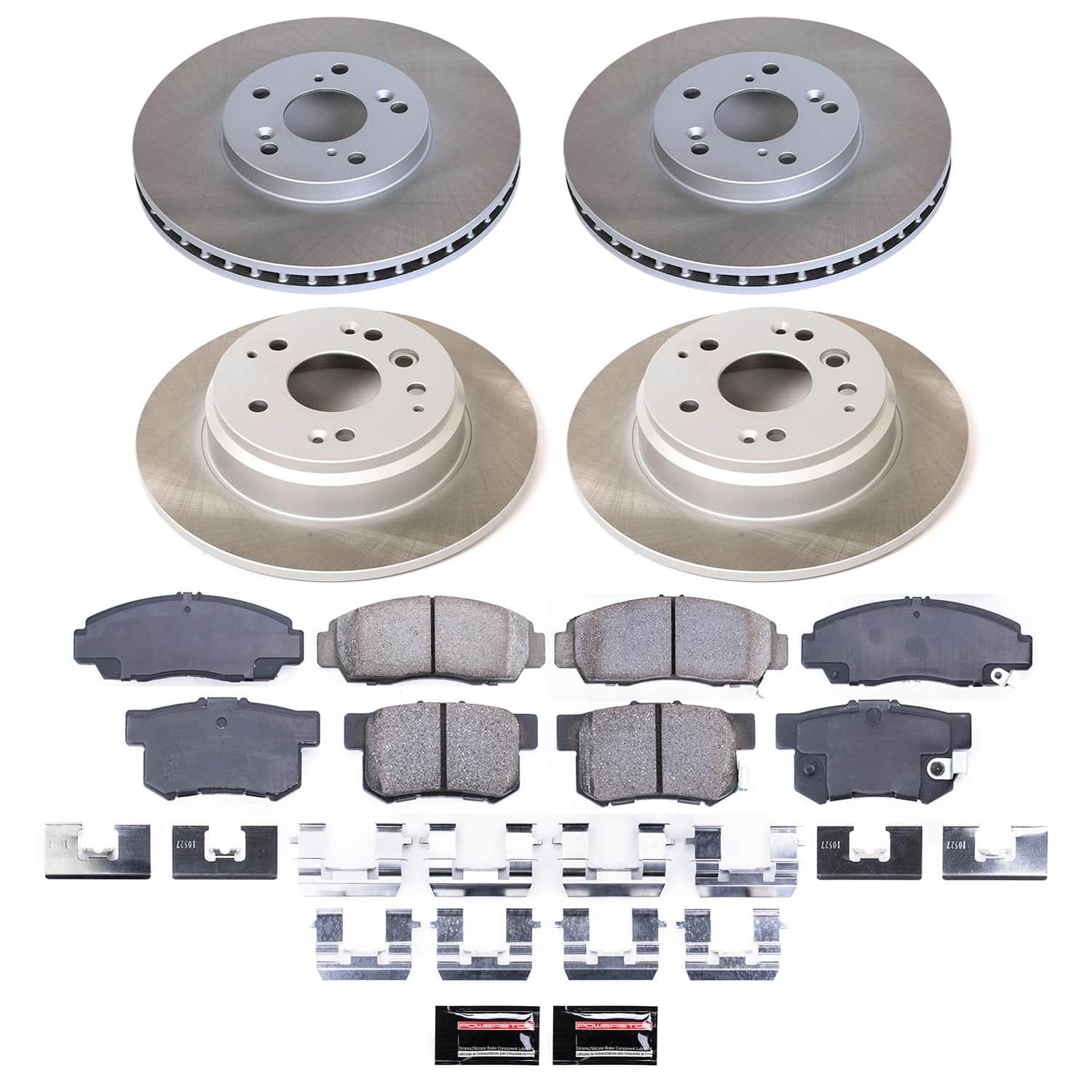 Power Stop SC2298 - Front And Rear Z17 Evolution Pad And Semi-Coated Rotor Kit vehicle fitment brake part