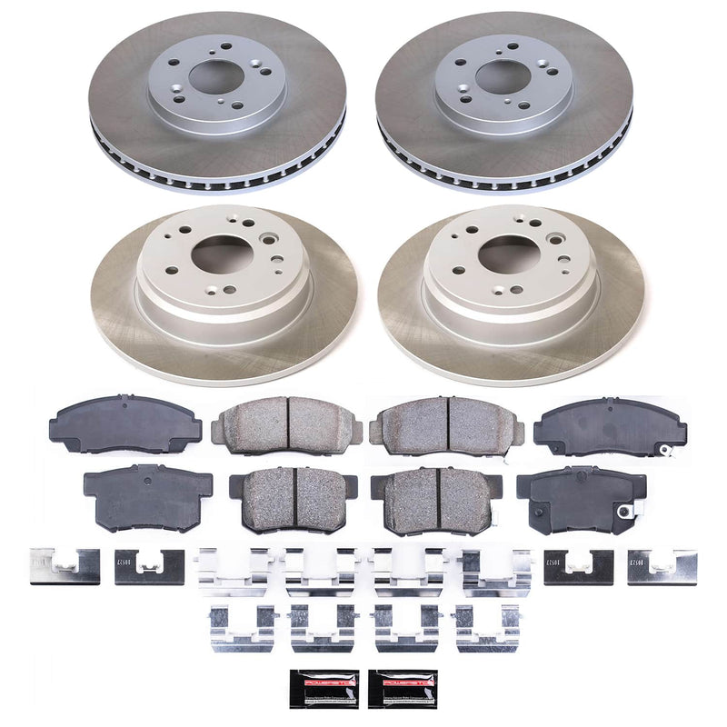 Power Stop SC2298 - Front And Rear Z17 Evolution Pad And Semi-Coated Rotor Kit vehicle fitment brake part