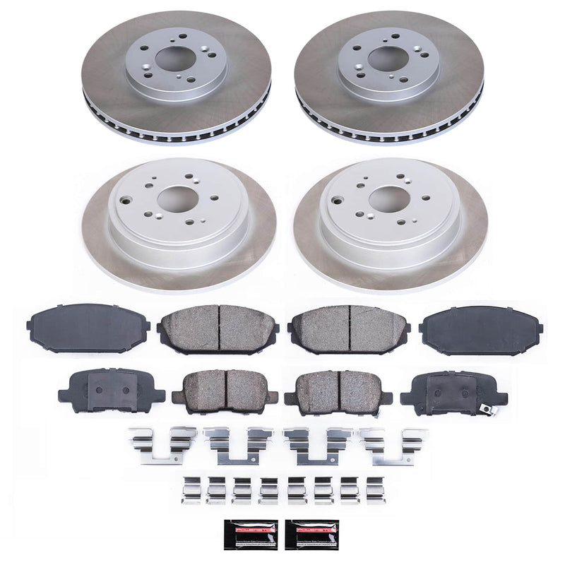 Power Stop SC2300 - Front And Rear Z17 Evolution Pad And Semi-Coated Rotor Kit vehicle fitment brake part
