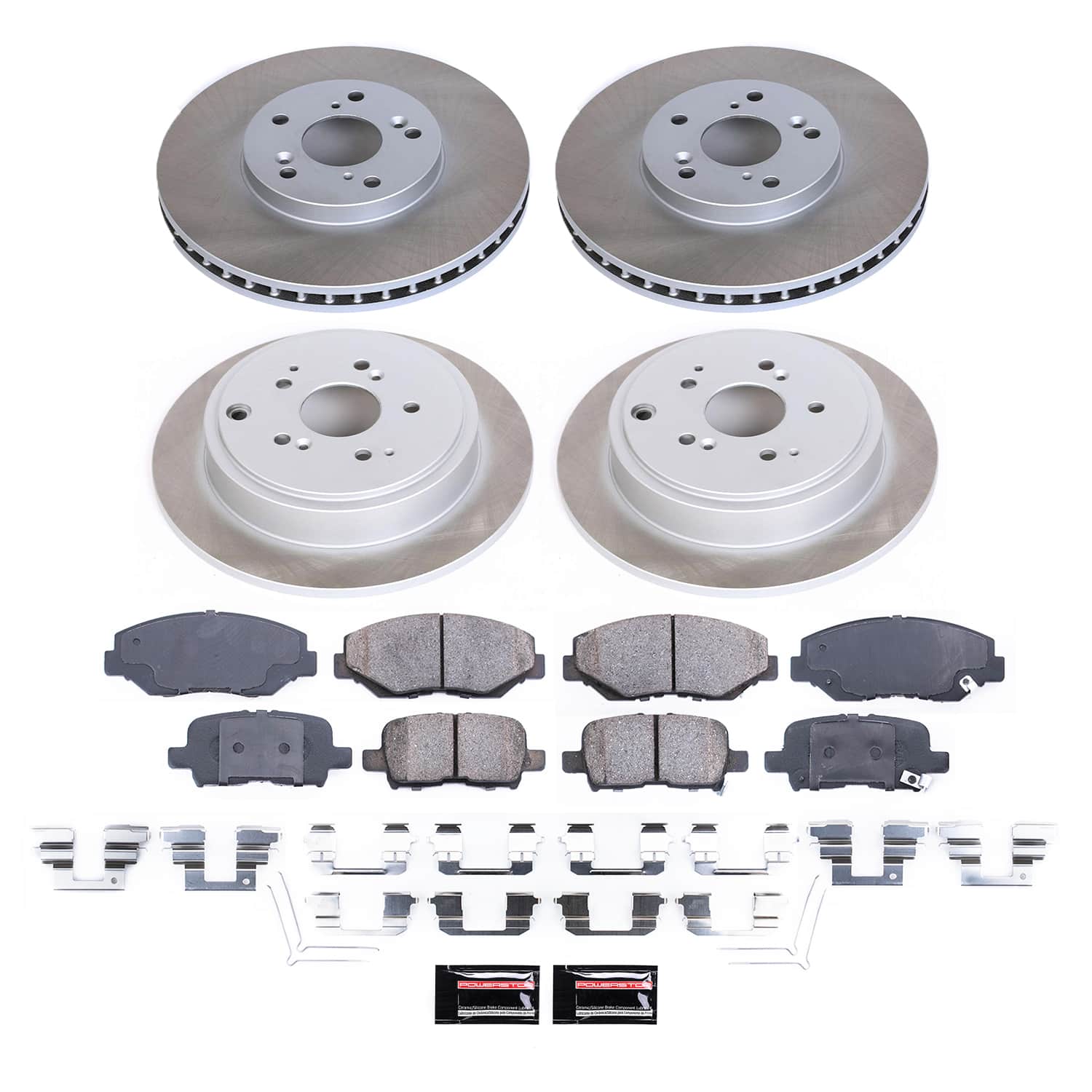 Power Stop SC2303 - Front And Rear Z17 Evolution Pad And Semi-Coated Rotor Kit vehicle fitment brake part