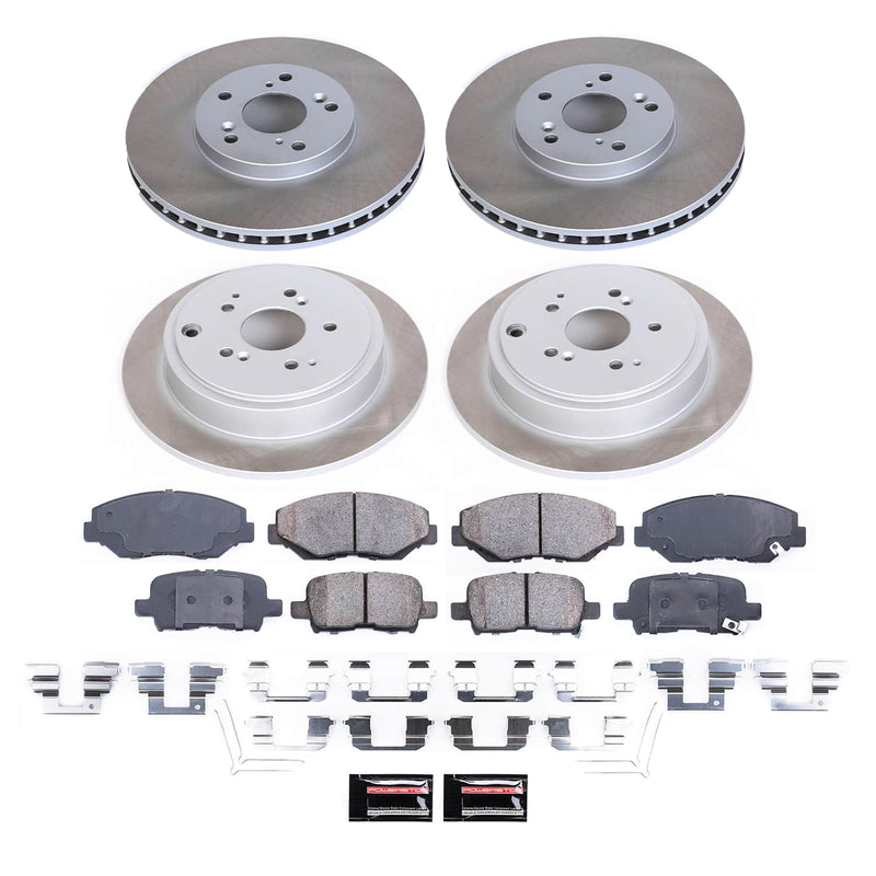Power Stop SC2303 - Front And Rear Z17 Evolution Pad And Semi-Coated Rotor Kit vehicle fitment brake part