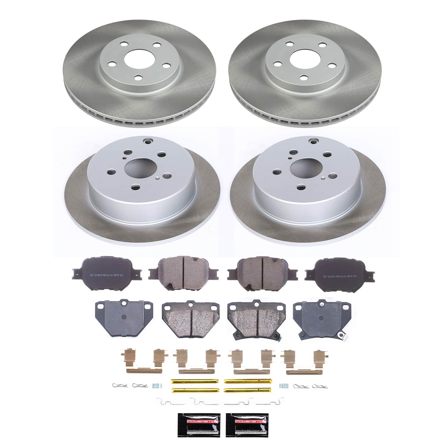 Power Stop SC2314 - Front And Rear Z17 Evolution Pad And Semi-Coated Rotor Kit vehicle fitment brake part